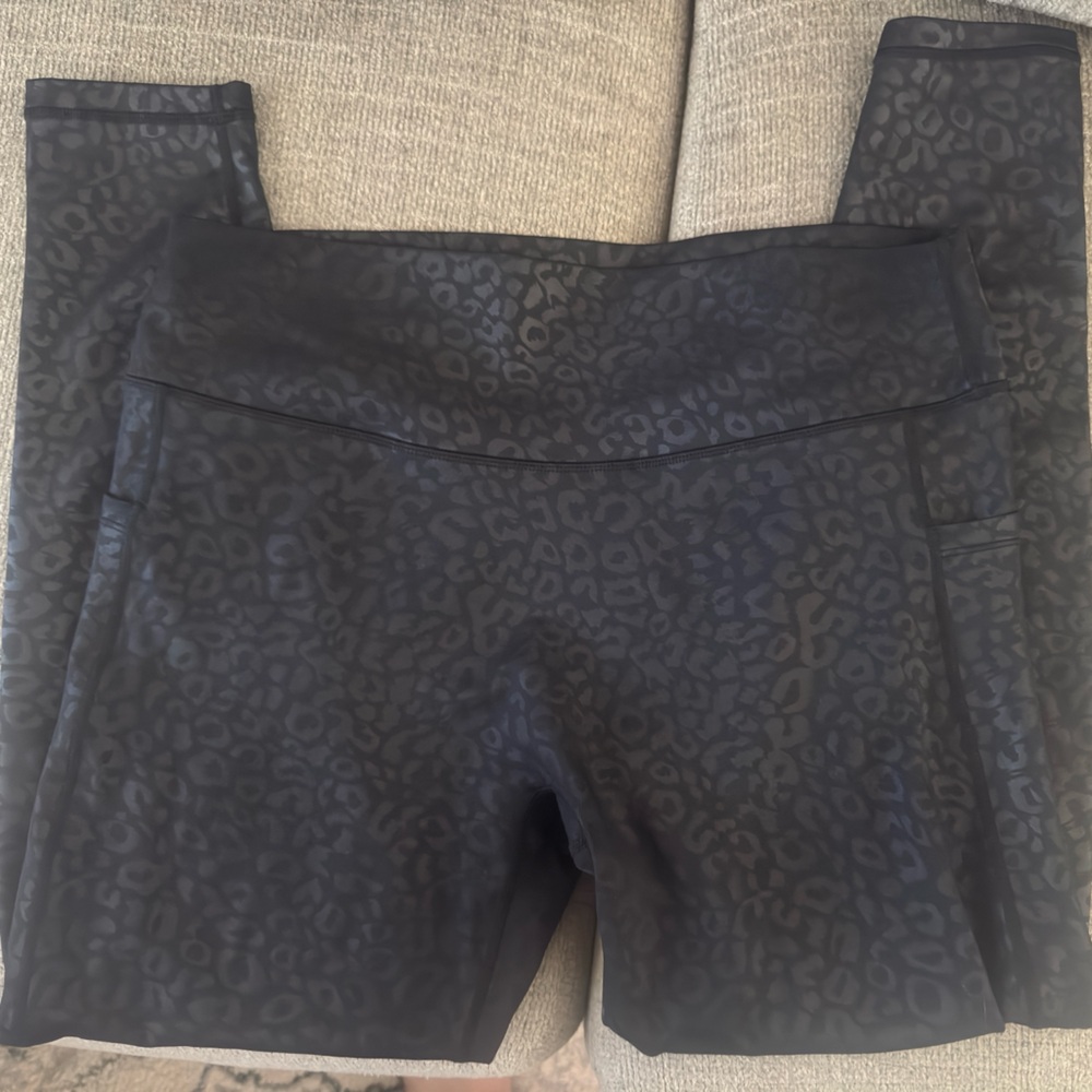 Black Leopard Print Leggings